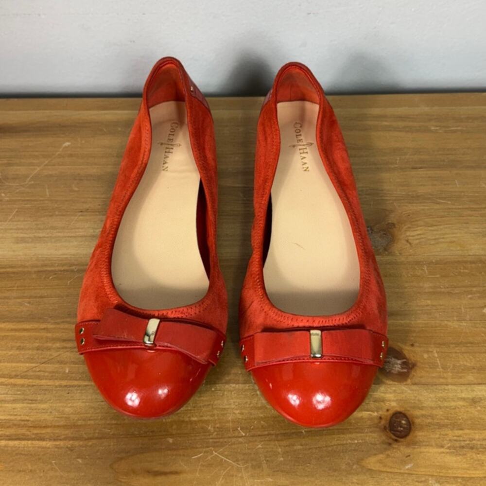 Cole Haan Nike Air Monica Ballet Flats in Orange Suede Women's Size 6.5